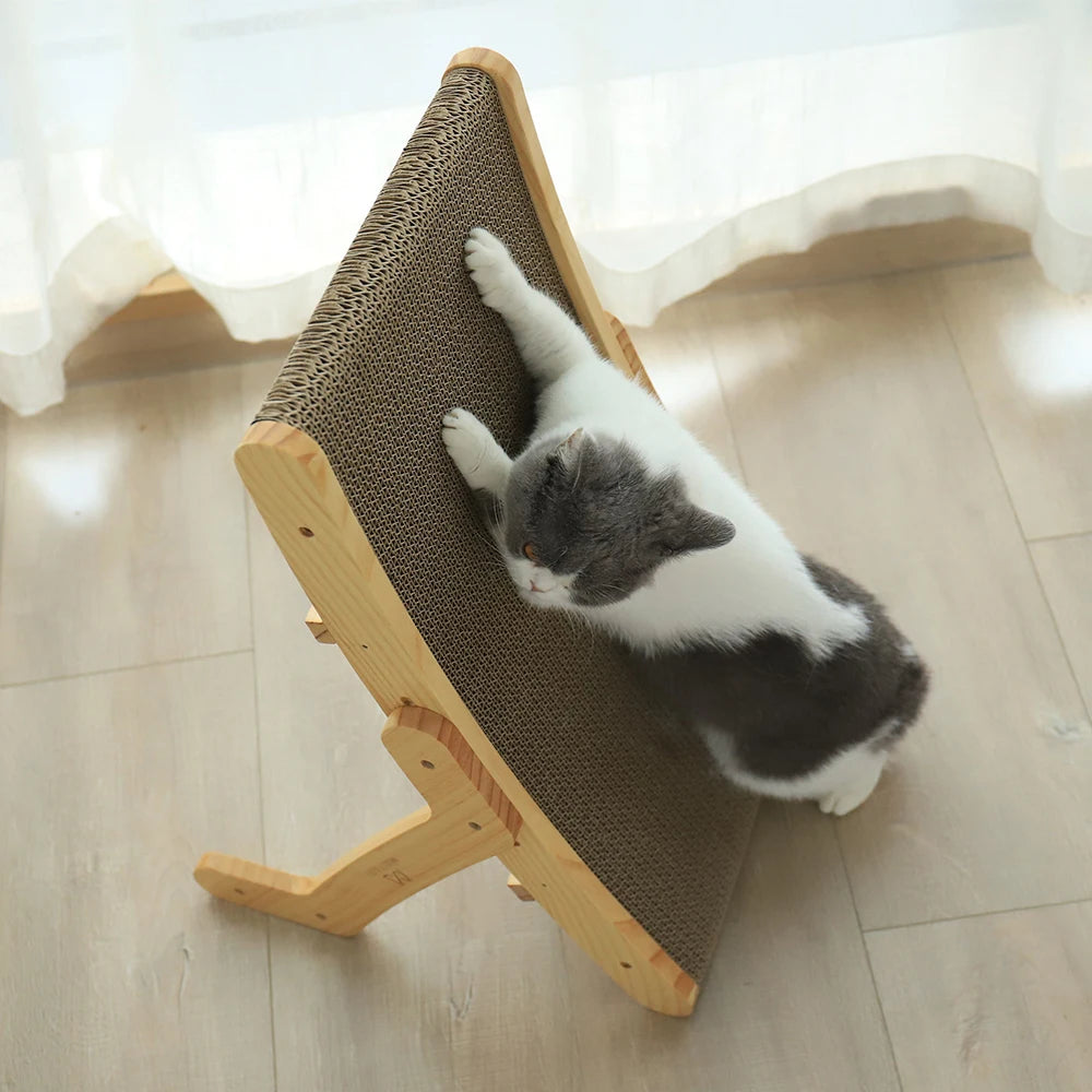 Wood Anti Cat Scratcher Cat Scratch Board Bed 3 In 1 Pad Vertical Pet Cat Toys Grinding Nail Scraper Mat Training Grinding Claw