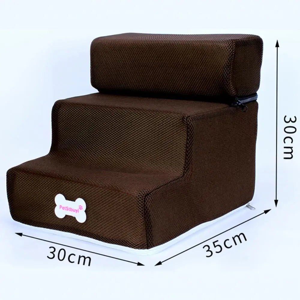 Detachable 3 Step Non-slip Small Dog Cats Pet 3 Steps Removable Ramp Climbing Bed Ladder
