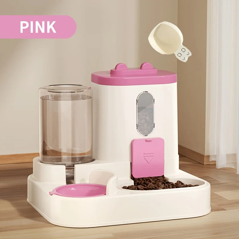 2 in 1 Cat Food Dispenser Water and Food Integrated Fully Automatic Cat Food Feeding and Water Dispenser Cute Water Dispenser