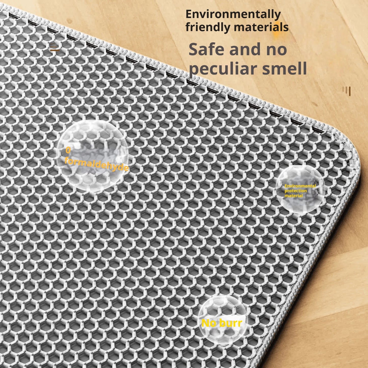 Eco-Friendly Extra Large EVA Cat Litter Mat Double Layer Waterproof Non-Slip Easy Clean Durable Pet Pad Sand Trapping Floor Mat