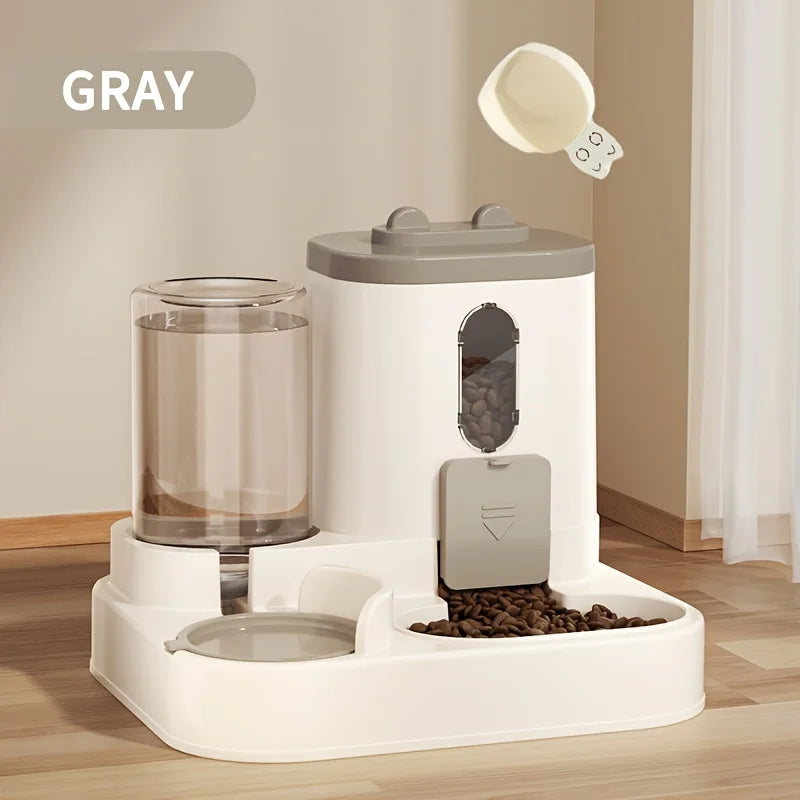 2 in 1 Cat Food Dispenser Water and Food Integrated Fully Automatic Cat Food Feeding and Water Dispenser Cute Water Dispenser