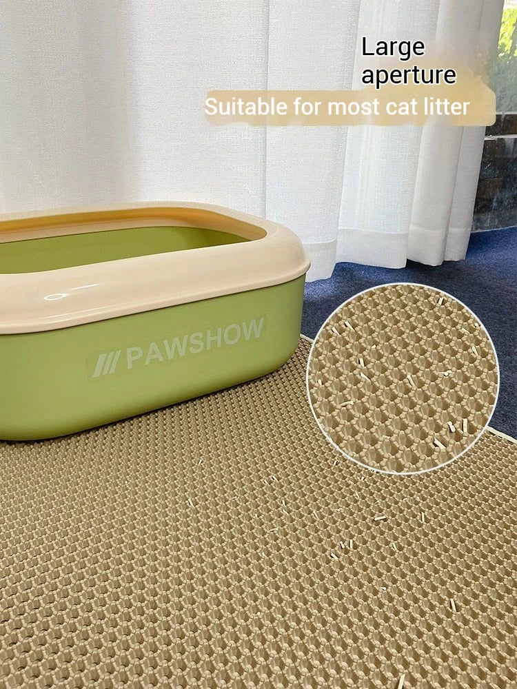 Eco-Friendly Extra Large EVA Cat Litter Mat Double Layer Waterproof Non-Slip Easy Clean Durable Pet Pad Sand Trapping Floor Mat