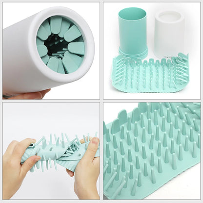 Pet Foot Cleaner Cup Soft Silicone Combs Portable Pet Dog Cat Foot Washer Cleaner Brush Quickly Wash Dirty Pet Foot Cleaner