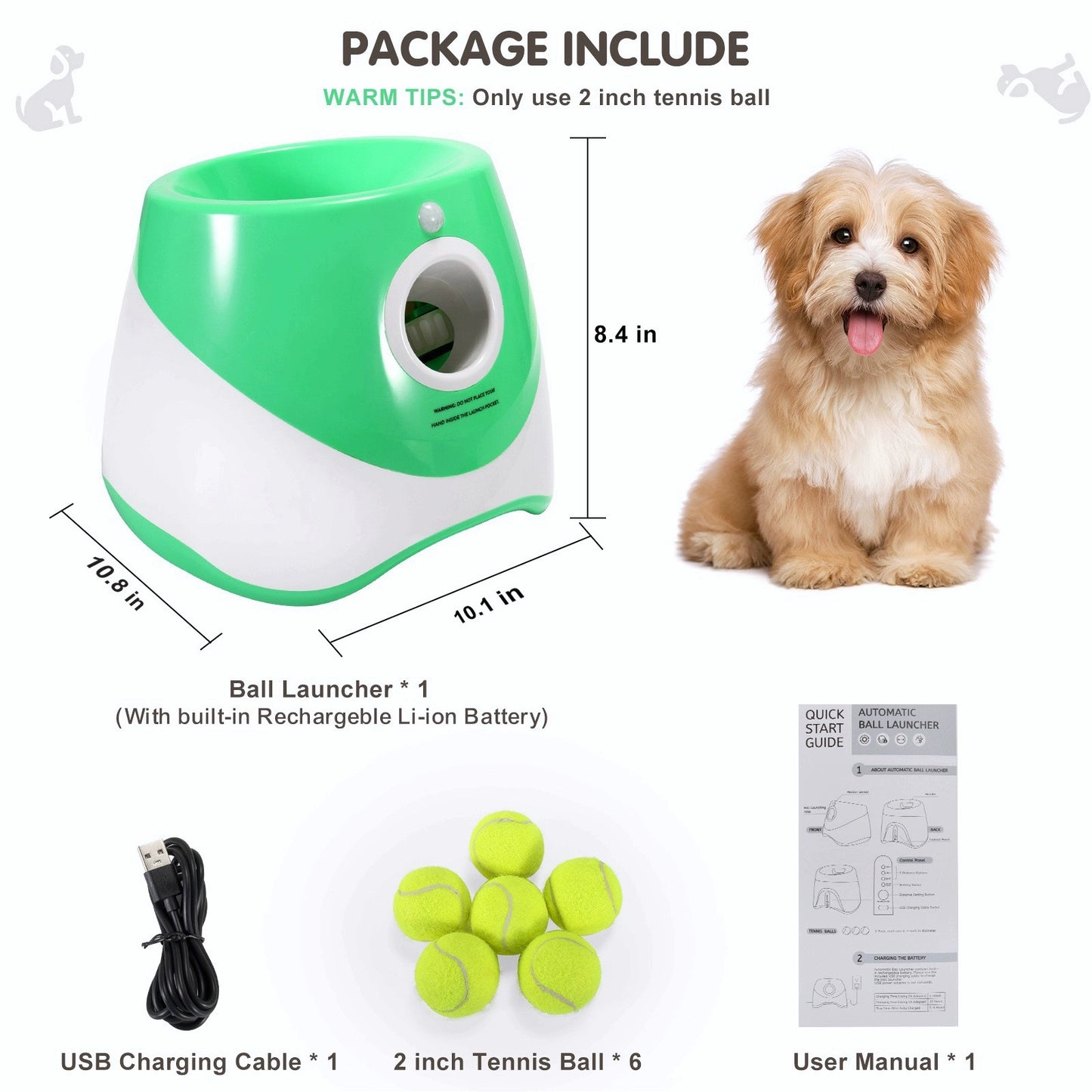 Pet Tennis Launcher Dog Toy Pitching Pinball Machine Throwing Ball Walking Dog Ball Dispenser Handy Gadget Automatic Serve Machine