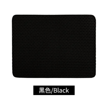 Waterproof Environmental Reusable Double Layers EVA Cat Sand Trapping Mat Non-slip Easy-to-clean Cat Litter Box Pad Mat