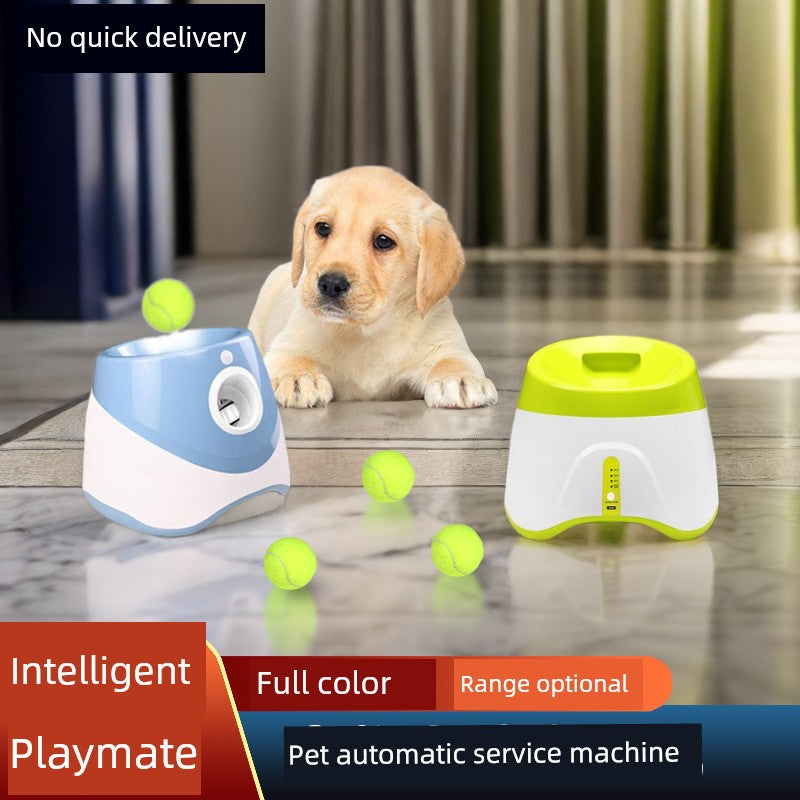 Pet Tennis Launcher Dog Toy Pitching Pinball Machine Throwing Ball Walking Dog Ball Dispenser Handy Gadget Automatic Serve Machine