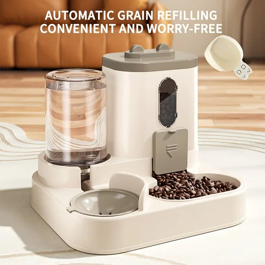 2 in 1 Cat Food Dispenser Water and Food Integrated Fully Automatic Cat Food Feeding and Water Dispenser Cute Water Dispenser