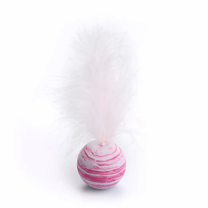 1/3/5 Pcs Cat Toy Ball Feather Funny Cat Toy Star Ball Plus Foam Ball Throwing Toys  Interactive Plush Throwing Toys