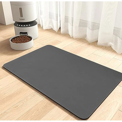 Pet Placemat for Food and Water Bowl, with Waterproof Rubber Backing, Quick Dry Water Mat for Dog Cat