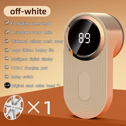 Lint Remover for Clothing LED Digital Electric Pellet Fluff Remover USB Rechargeable