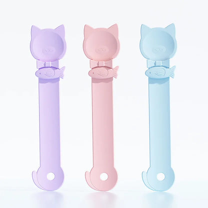 1/3PCS Cat Strip Feeder Spoon Long Handle Lickable Wet Food Feeder for Cats Pet Meat Mud Food Squeeze Dispense Spoon