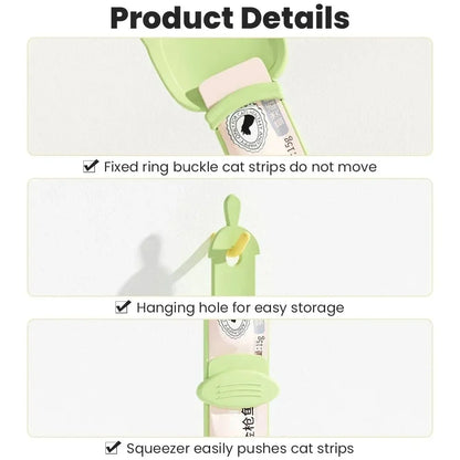 1/3PCS Cat Strip Feeder Spoon Long Handle Lickable Wet Food Feeder for Cats Pet Meat Mud Food Squeeze Dispense Spoon