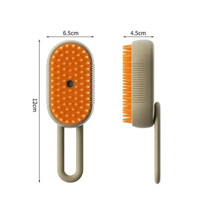 Steamy Dog Brush Electric Spray Cat Hair Brush 3 in 1 Dog Steamer Brush for Massage Pet Grooming Removing Tangled and Loose Hair