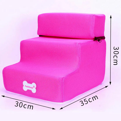 Detachable 3 Step Non-slip Small Dog Cats Pet 3 Steps Removable Ramp Climbing Bed Ladder