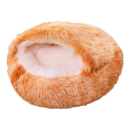 Plush Pet Cat Bed Round Cat Cushion Cat House 2 In 1 Warm Cat Basket Pet Sleep Bag Cat Nest Kennel For Small Dog Cat dog bed