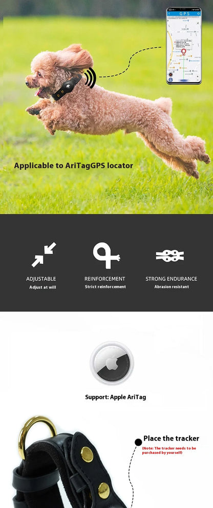 Apple Airtag Anti-Lost Dog Collar, Pet Accessories, Dog Protection Tracker, Anti-Lost Locator, Waterproof Dog leash