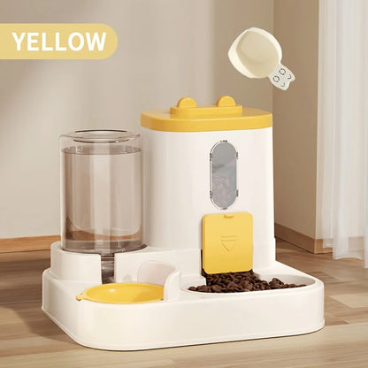 2 in 1 Cat Food Dispenser Water and Food Integrated Fully Automatic Cat Food Feeding and Water Dispenser Cute Water Dispenser