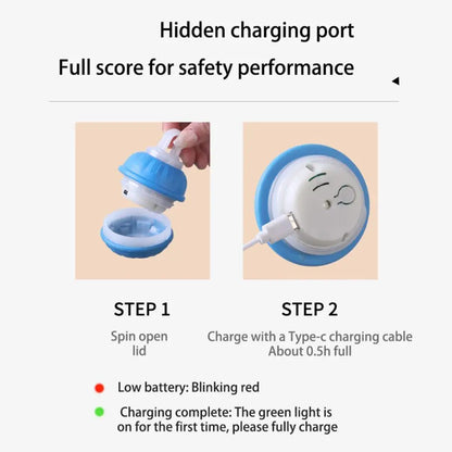 Medium Dog Ball Dog Toy Rolling Pet Toy with Motion Sensor USB Charging Automatic Moving Ball Squeaky Dog Toy for Active Play