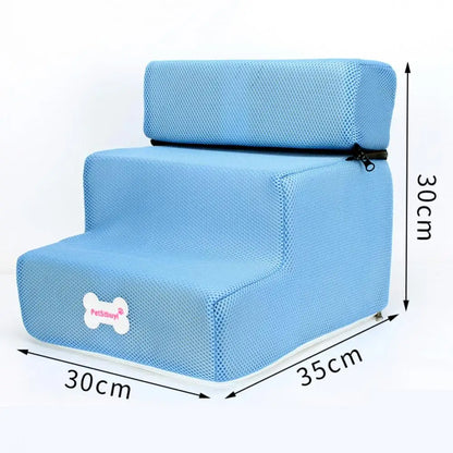 Detachable 3 Step Non-slip Small Dog Cats Pet 3 Steps Removable Ramp Climbing Bed Ladder