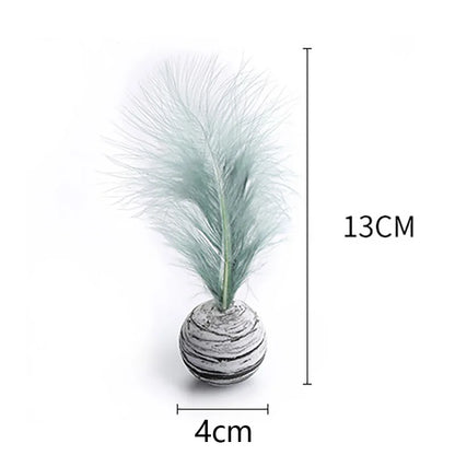1/3/5 Pcs Cat Toy Ball Feather Funny Cat Toy Star Ball Plus Foam Ball Throwing Toys  Interactive Plush Throwing Toys