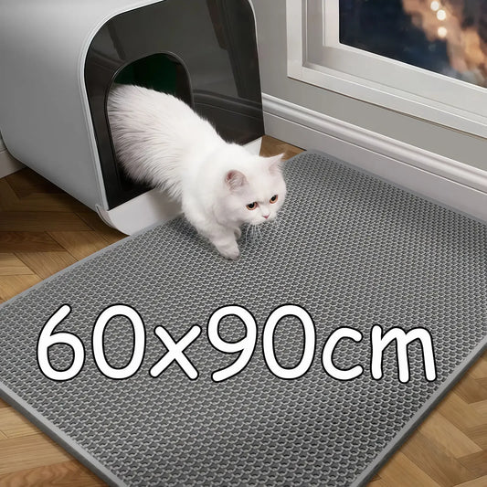 Eco-Friendly Extra Large EVA Cat Litter Mat Double Layer Waterproof Non-Slip Easy Clean Durable Pet Pad Sand Trapping Floor Mat