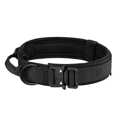 Tactical Dog Collar Metal Buckle Breathability Nylon Collar Medium and Large Dog Training Neck Collar Dog