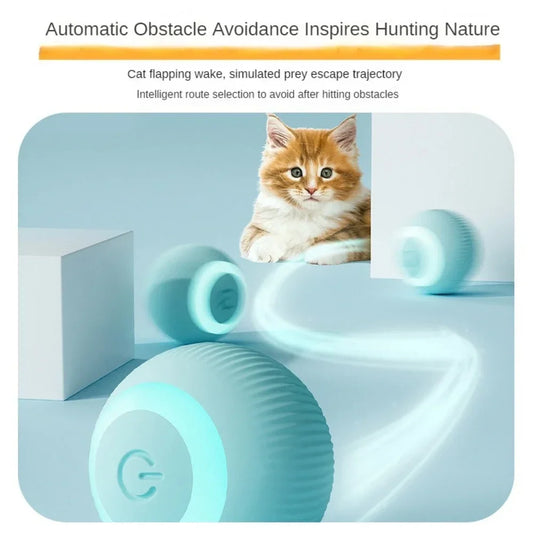 Rolling Electric Ball Toy Cat Toys Interactive Pet Supplies Household Pet Accessories Things for Cats Rechargeable