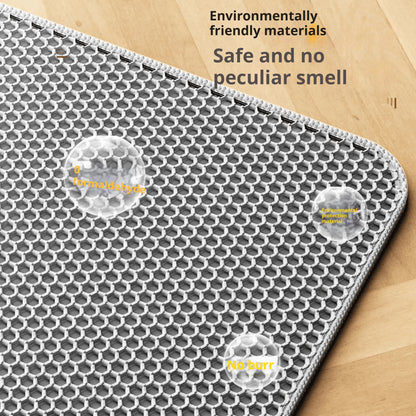 Eco-Friendly Extra Large EVA Cat Litter Mat Double Layer Waterproof Non-Slip Easy Clean Durable Pet Pad Sand Trapping Floor Mat
